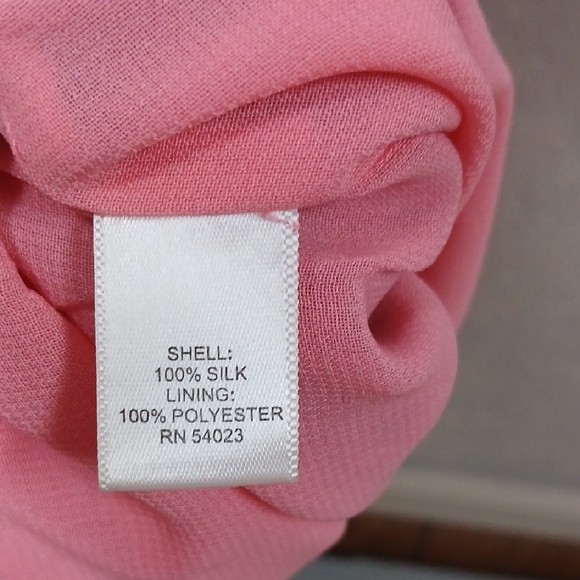 $129 Banana Republic Twist Strap Multi Color Silk Dress With Pockets Sz 6 - Picture 8 of 8